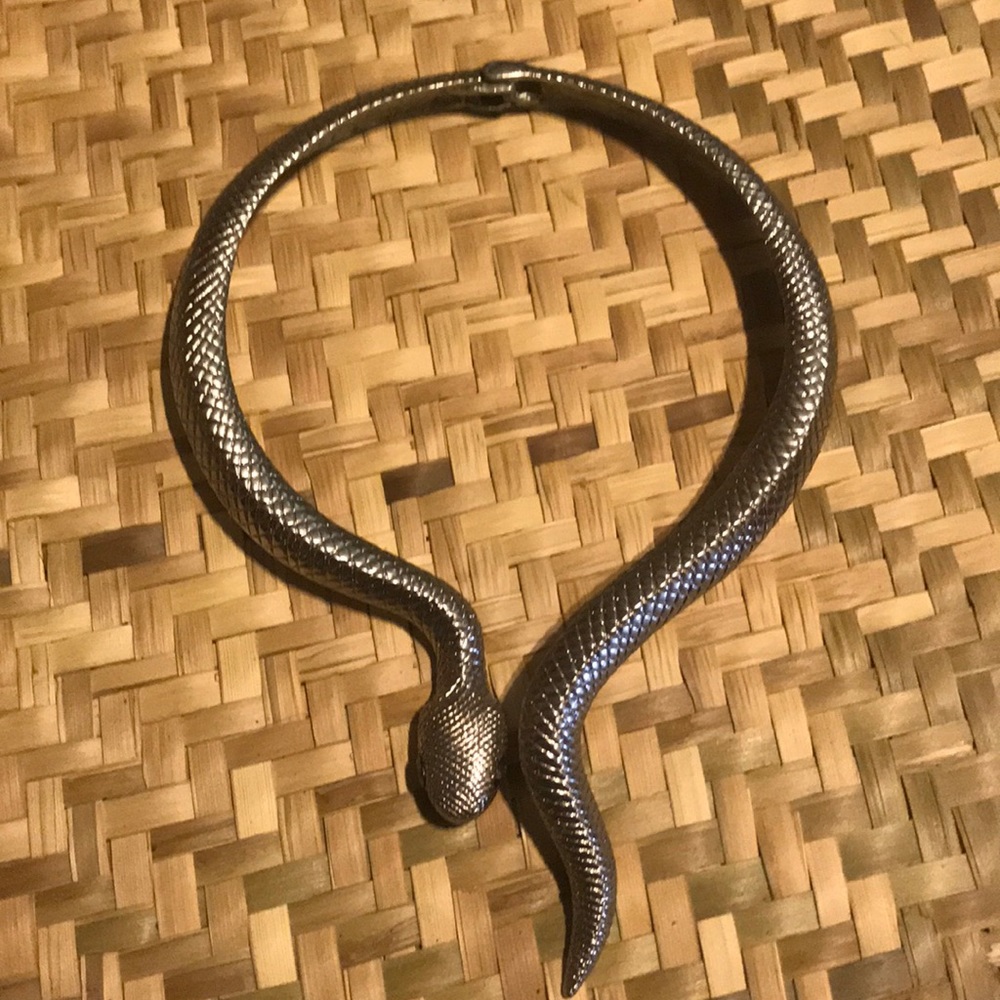 Snake silver collar